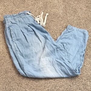 Zenana chiffon baggy denim pants size XL